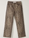Pantalon en jeans Solange Léopard