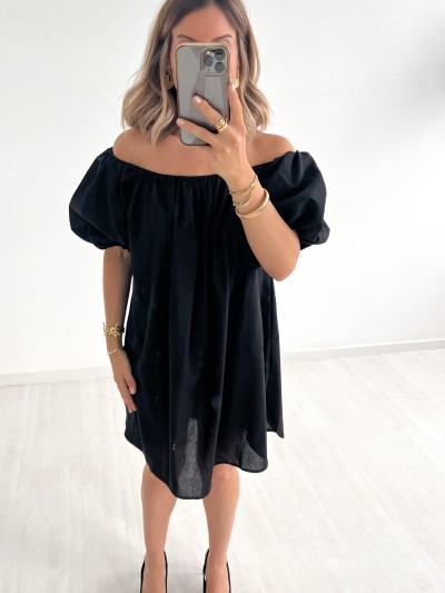 Robe noire en coton