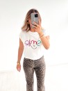 Solange Luipaard denim broek
