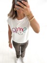 Pantalon en jeans Solange Léopard