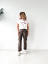 Pantalon en jeans Solange Léopard