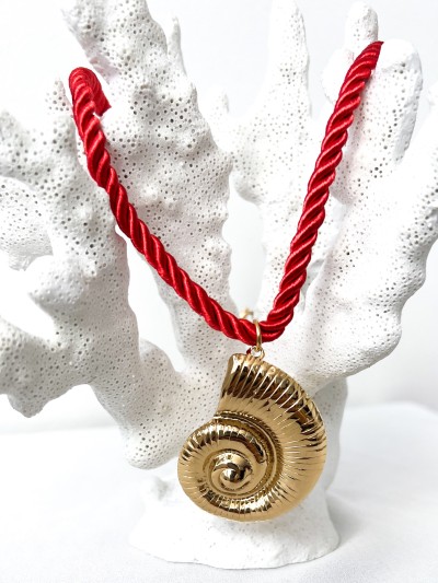 Collier Coquillage - Corail