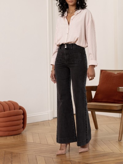 JEANS ELENA Flare - Zwart