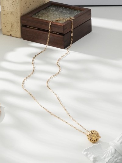 Collier en Acier Long - Doré