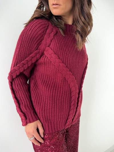 Pull Tania Tresse - Bordeaux 