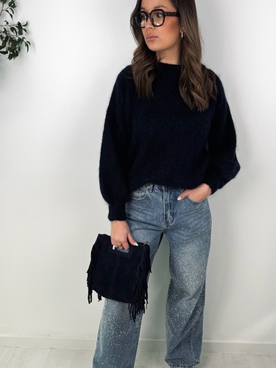 Pull Lucile en mohair - Noir