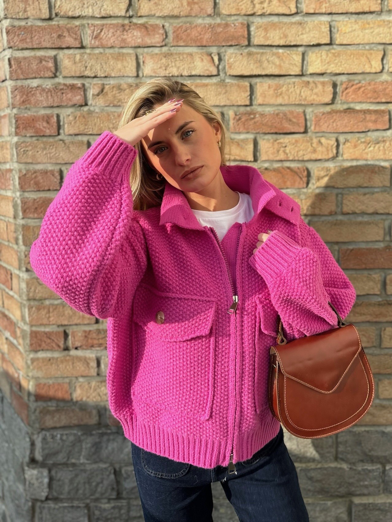 Veste/Gilet Charlotte  Mailles Chic avec Boutons