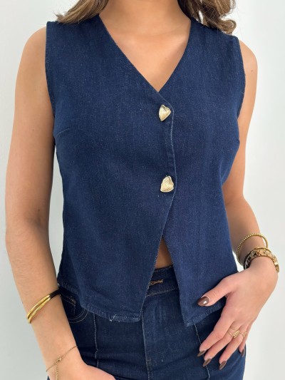 Gilet sans manches en Jean...