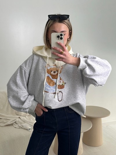 Sweat / Pull Teddy - Gris...