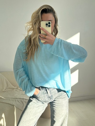 Effen T-shirt - Hemelsblauw