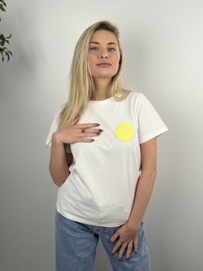 T-shirt smile - jaune clair 