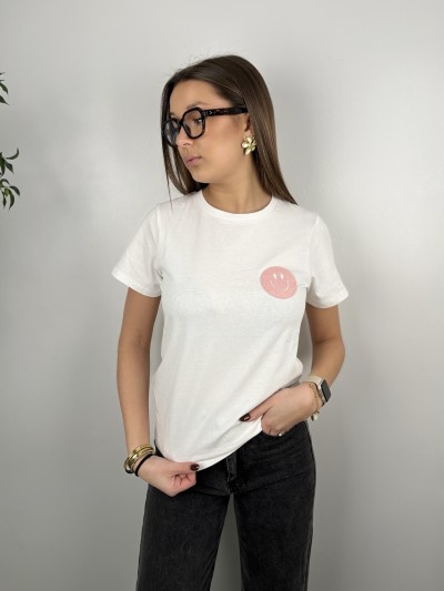 T-shirt smile - rose clair 