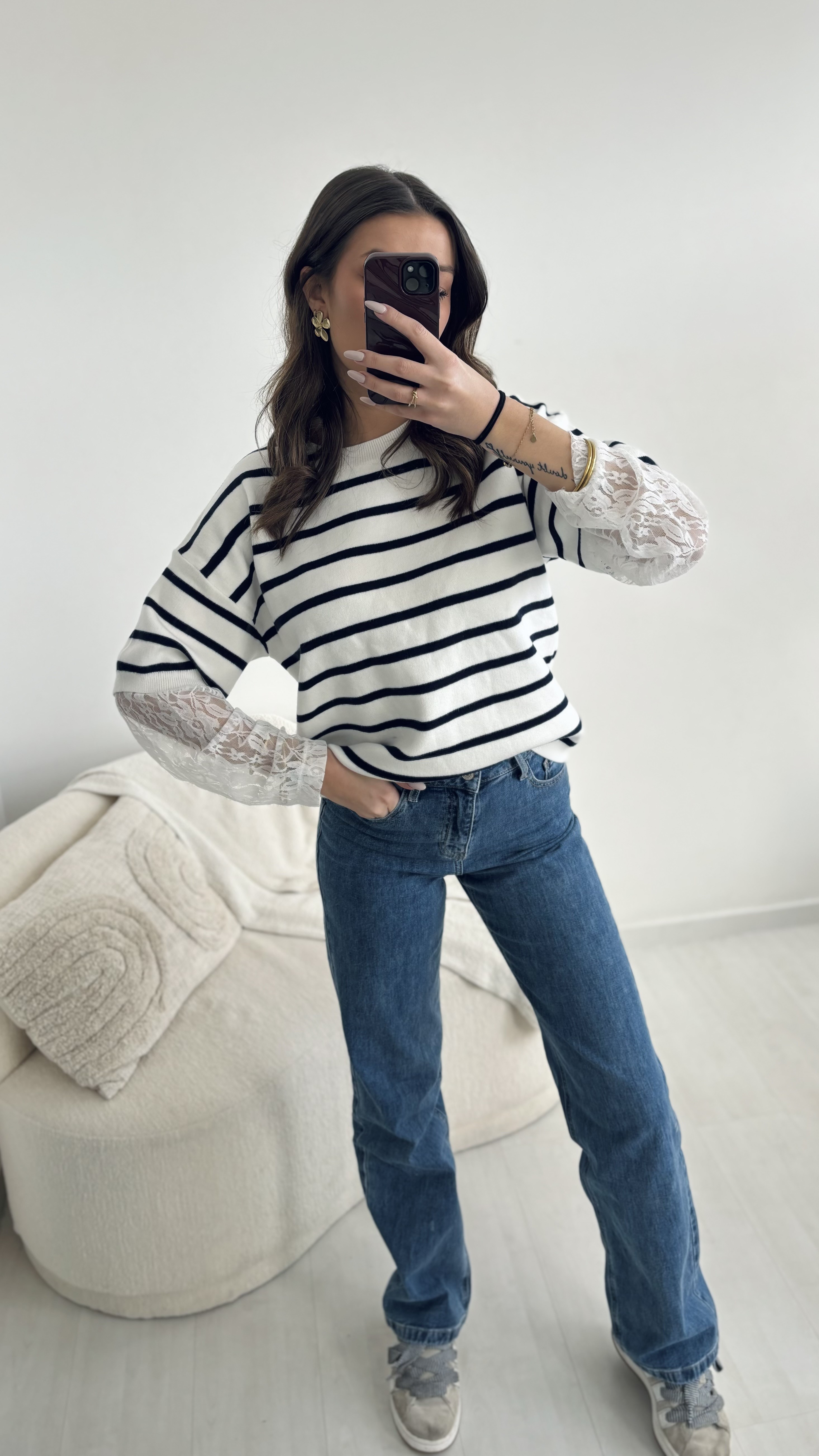 Pull Lisa manche dentelle