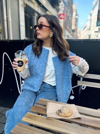 Gilet Mila - bleu gris