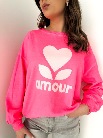 Sweat / Pull Amour - Fuchsia