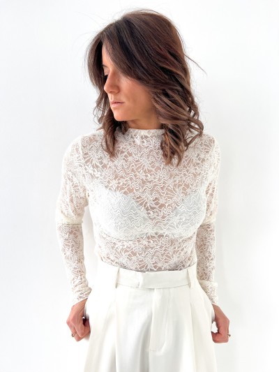 Blouse Dentelle élégance -...