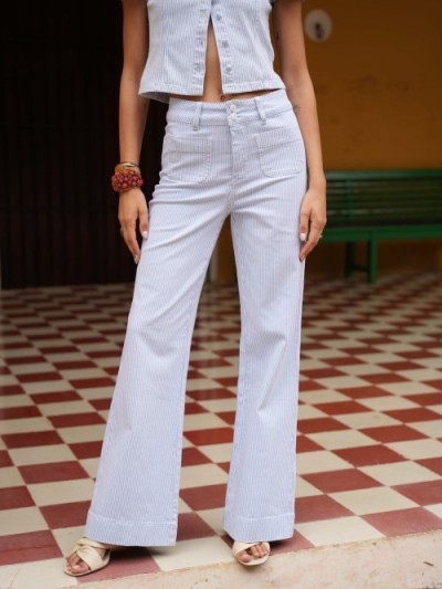 JEANS ELENA Schlaghose -...