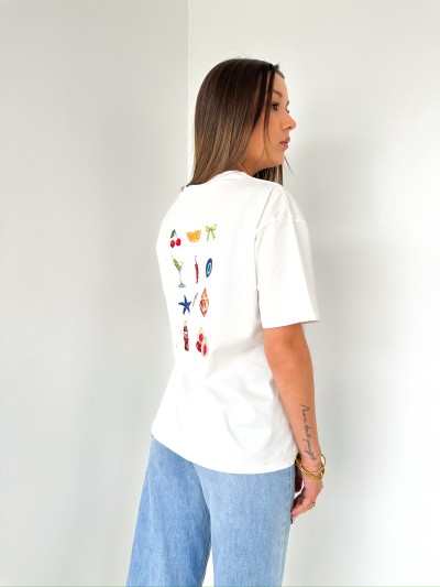 T-Shirt imprimé Grenade - Weiß
