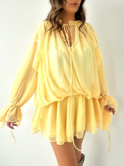 Robe voile - Geel