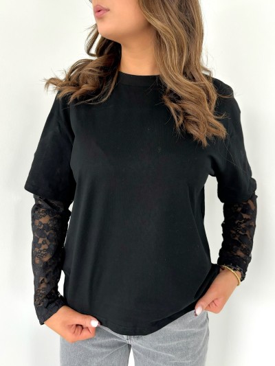 T-shirt Kelly en dentelle -...