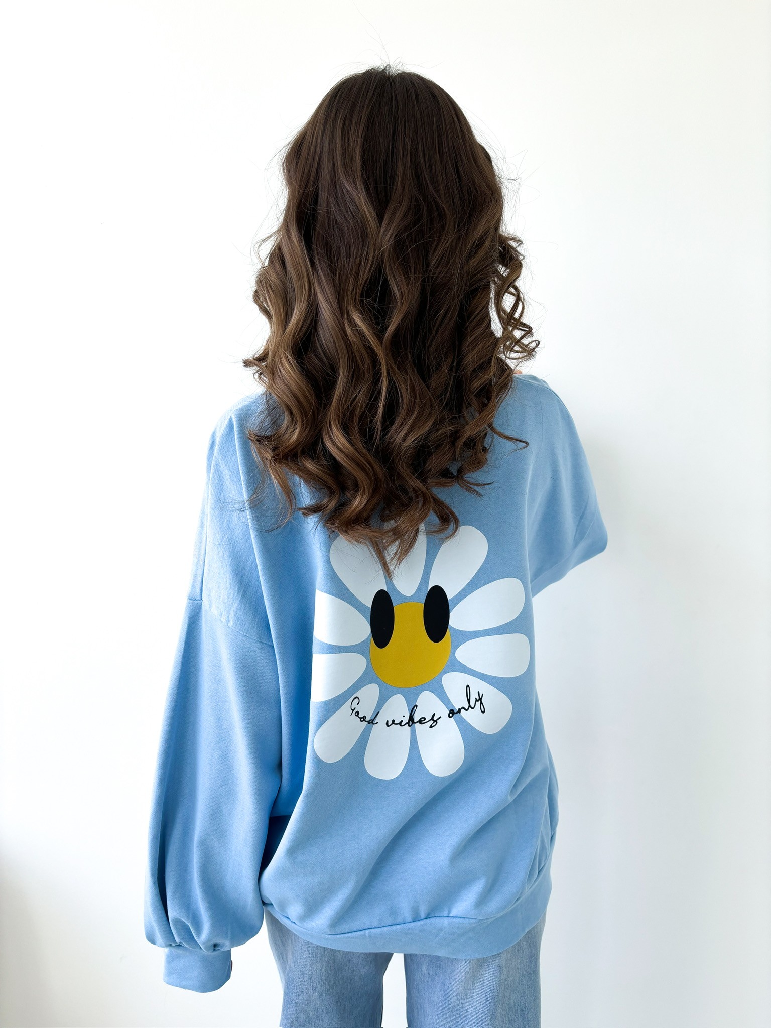 Sweat Oversize Good Vibes Daisy - 100% Coton