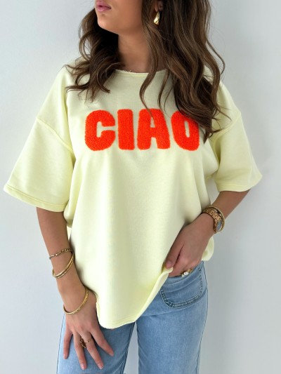 T-shirt ciao texturé (80%...