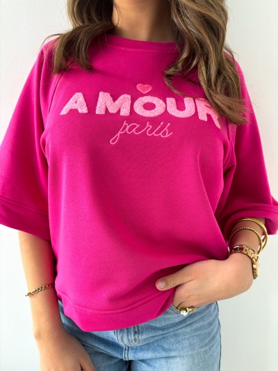 Sweat Amour paris - Framboise 