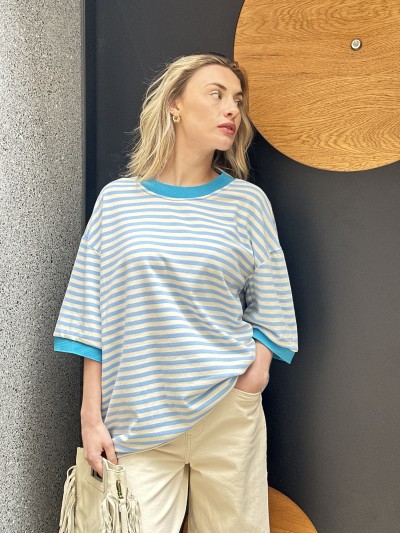 T-shirt rayé oversize Lou -...