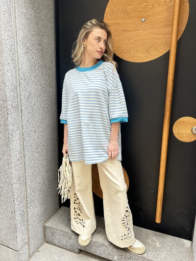 T-shirt rayé oversize Lou -...