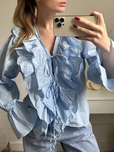 Blouse bella - Hemelsblauw