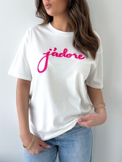 T-shirt J'adore - Blanc