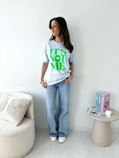 T-shirt It's not me - Bleu...