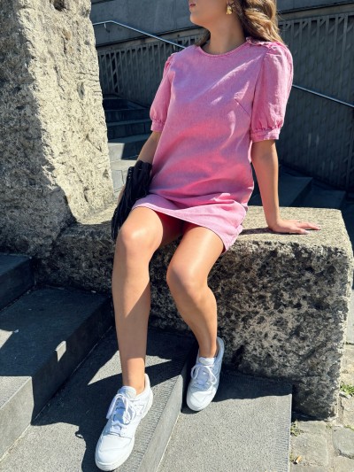 Robe jeans Livia - Rose