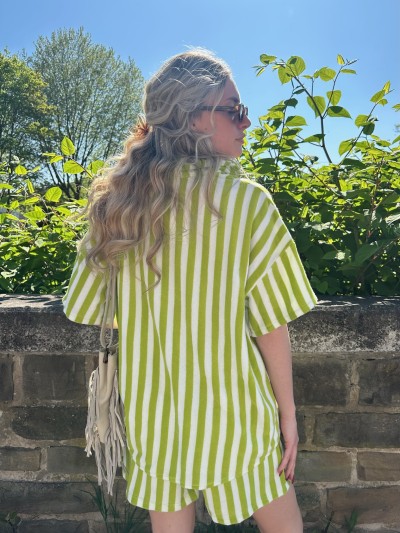 Ensemble Lina - ligné vert...