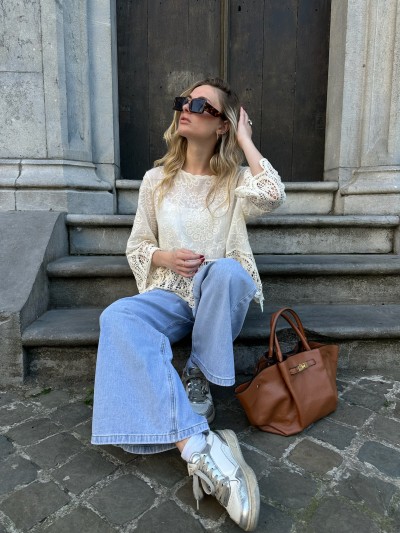 Blouse brodé Romy - Blanc...