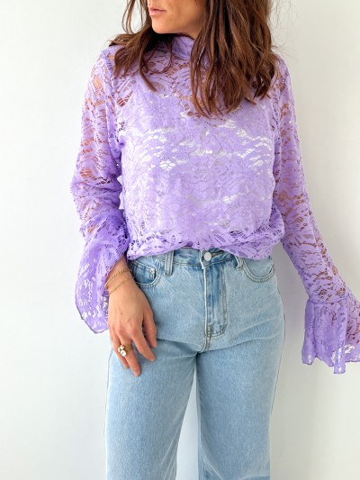 Blouse dentelle élégance -...
