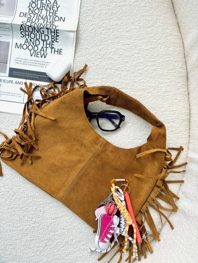 Sac Lilou en Daim - Camel
