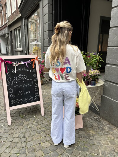 T-shirt Good Life - Weiß