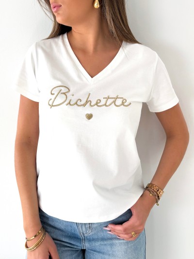 T-shirt Bichette Maman - Blanc