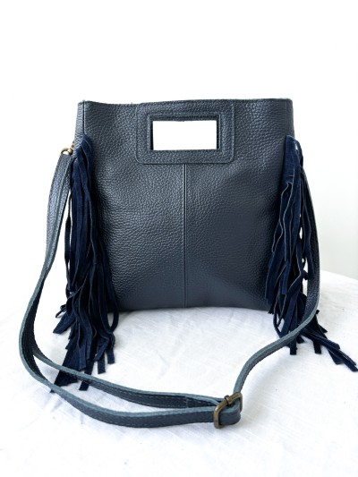 Sac Mare en Cuir - Bleu Marine