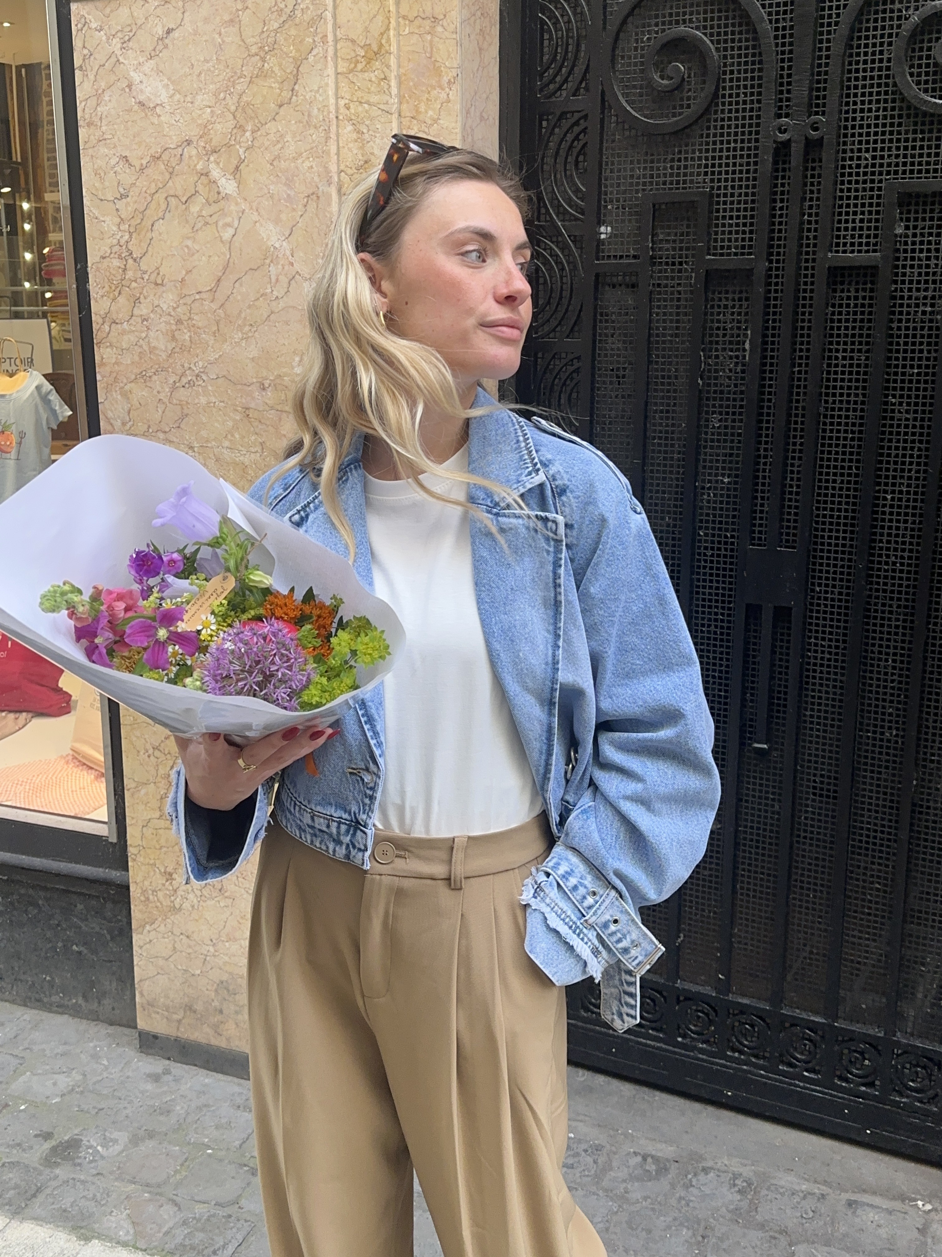 Veste en jeans cropped