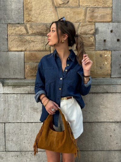 Chemise en denim chic -...