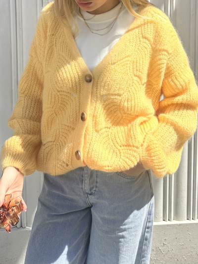 Gilet Elise Mohair - Jaune