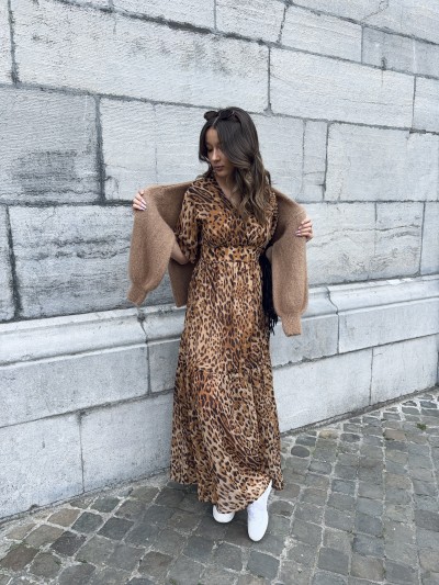 Kleid Gé voile - Leopard
