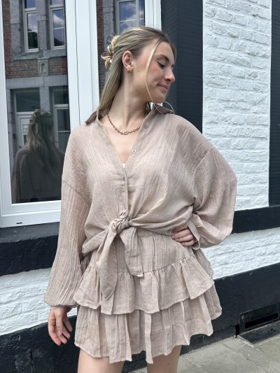Ensemble Solène Coton - Taupe