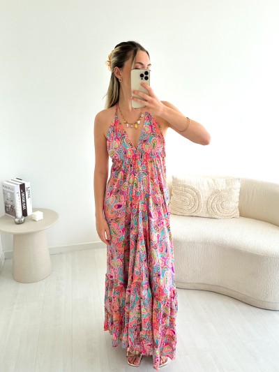 Robe longue Jaipur - Rose
