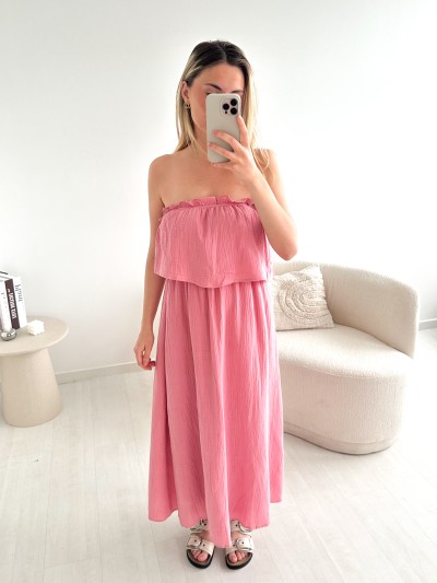 Robe Bustier en gaz de...