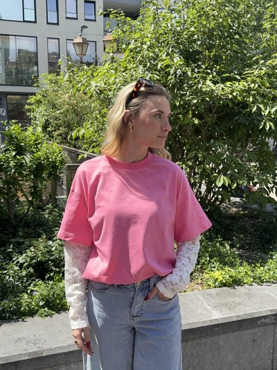 T-shirt Kelly en dentelle -...