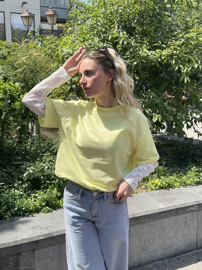T-shirt Kelly en dentelle -...