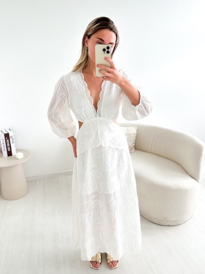 Robe Mia Brodé - Blanc